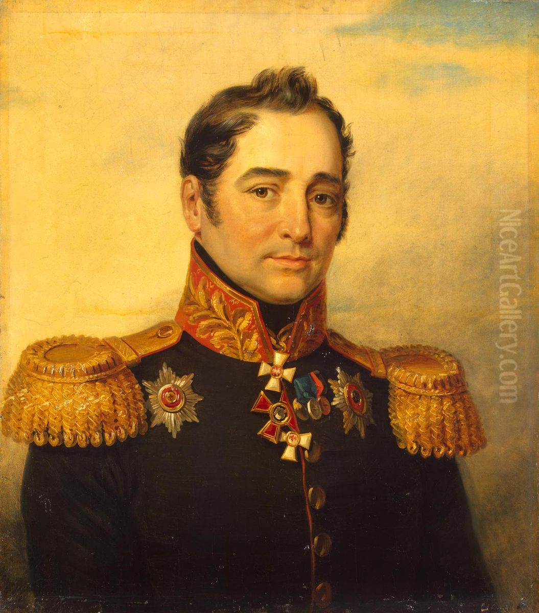 Portrait of Yegor I. Vlastov (1769/70-1837) Oil Painting by George Dawe