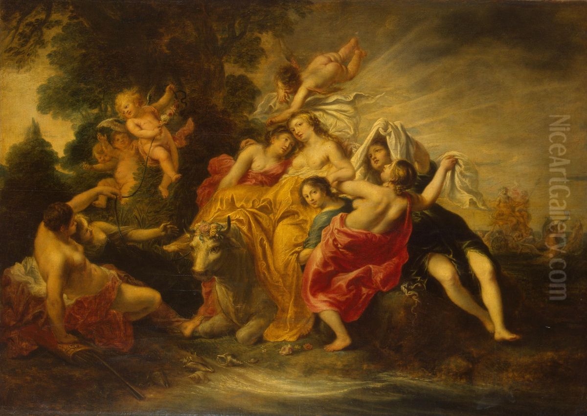 Rape of Europa Oil Painting by Cornelis Schut