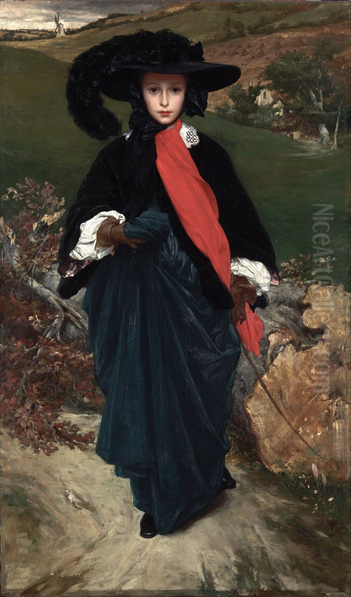 Portrait of May Sartoris Oil Painting by Lord Frederick Leighton