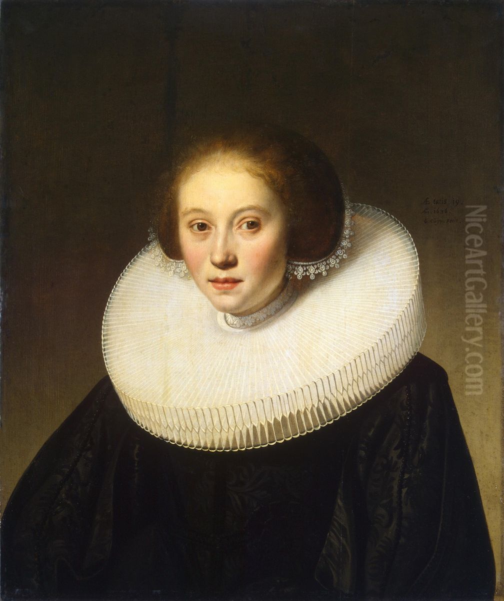 Portrait of a Young Lady Oil Painting by Jacob Gerritsz. Cuyp