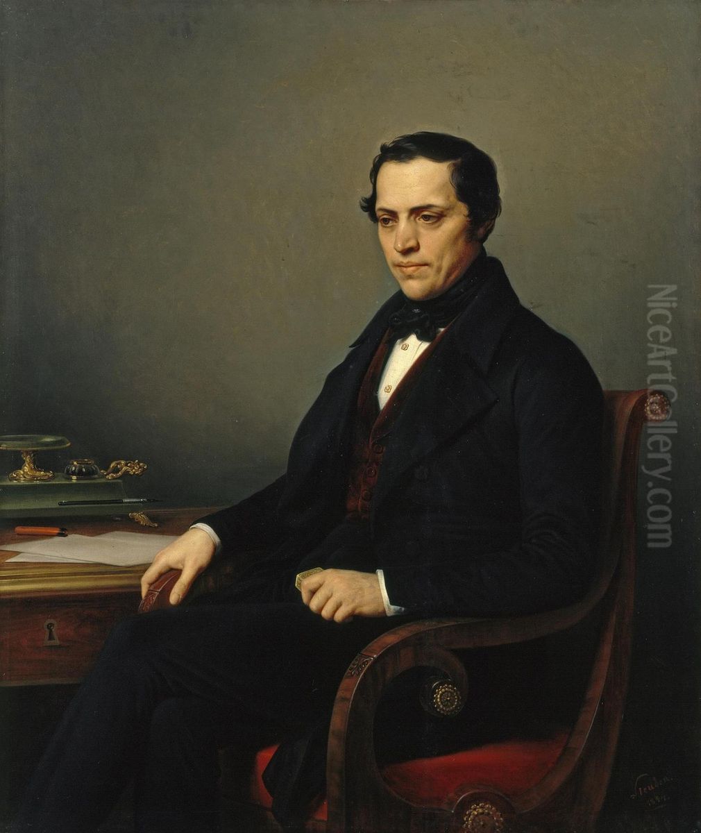 Portrait of Dmitry Benardaki Oil Painting by Charles de Steuben