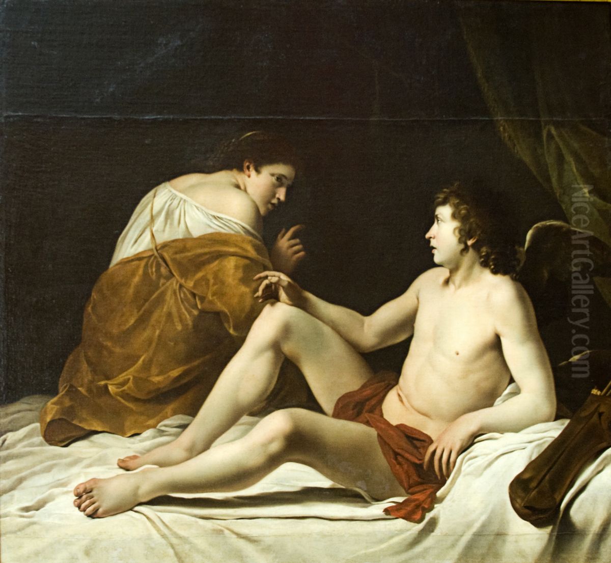 CupidandPsyche Oil Painting by Orazio Gentileschi