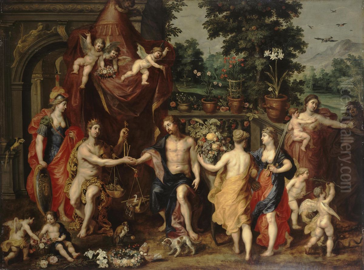 Allegory of the Virtuous Life Oil Painting by Hendrick van Balen the Elder