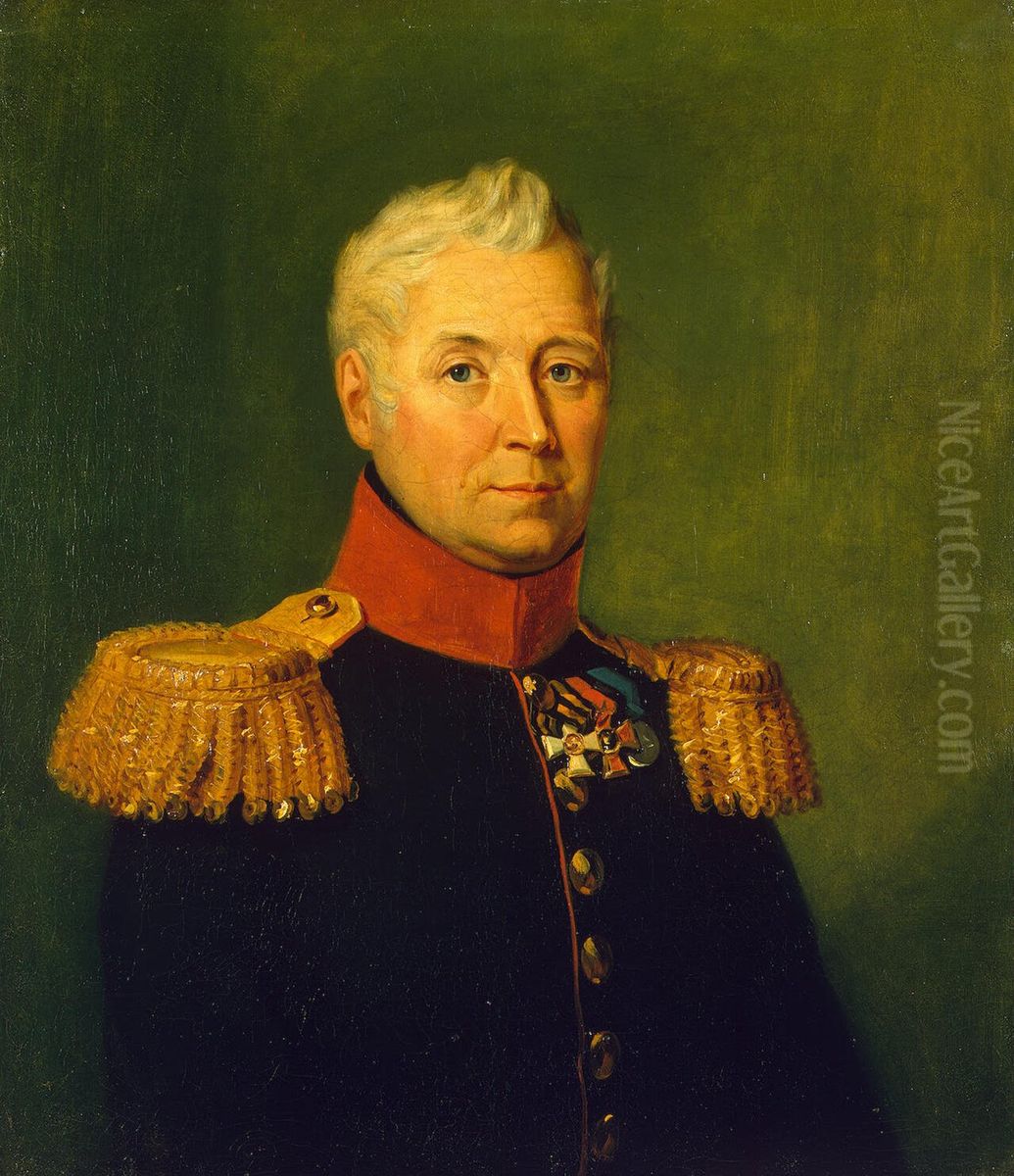 Portrait of Andrey T. Maslov (1770-1828) Oil Painting by George Dawe