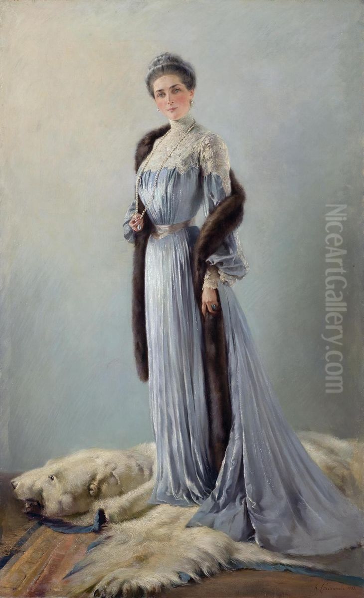 Portrait of Princess Zinaida Nikolayevna Yusupova Oil Painting by Aleksey Stepanov