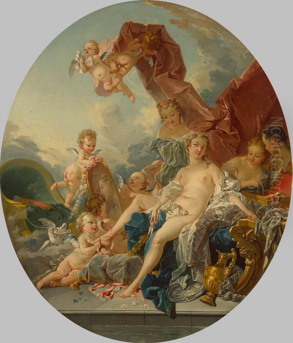<<Tualet Venery>> Oil Painting by Francois Boucher