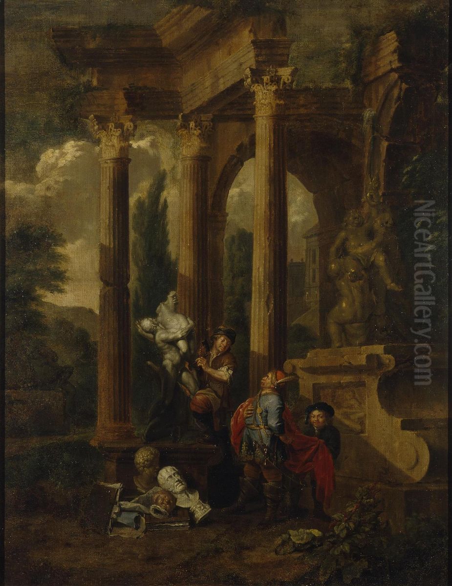 Visit to a Sculptor Oil Painting by Balthasar Van Den Bossche