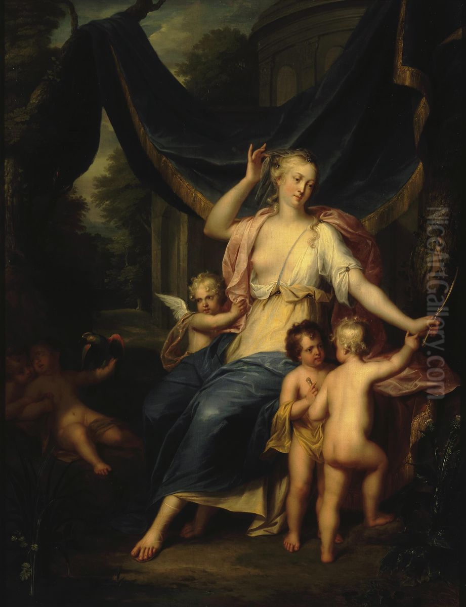 Allegory of Eyesight and the Sense of Touch Oil Painting by Balthasar Beschey