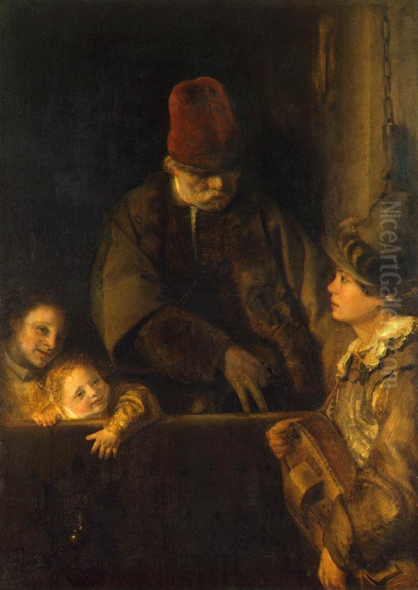 Wandering Musician Oil Painting by Arent de Gelder