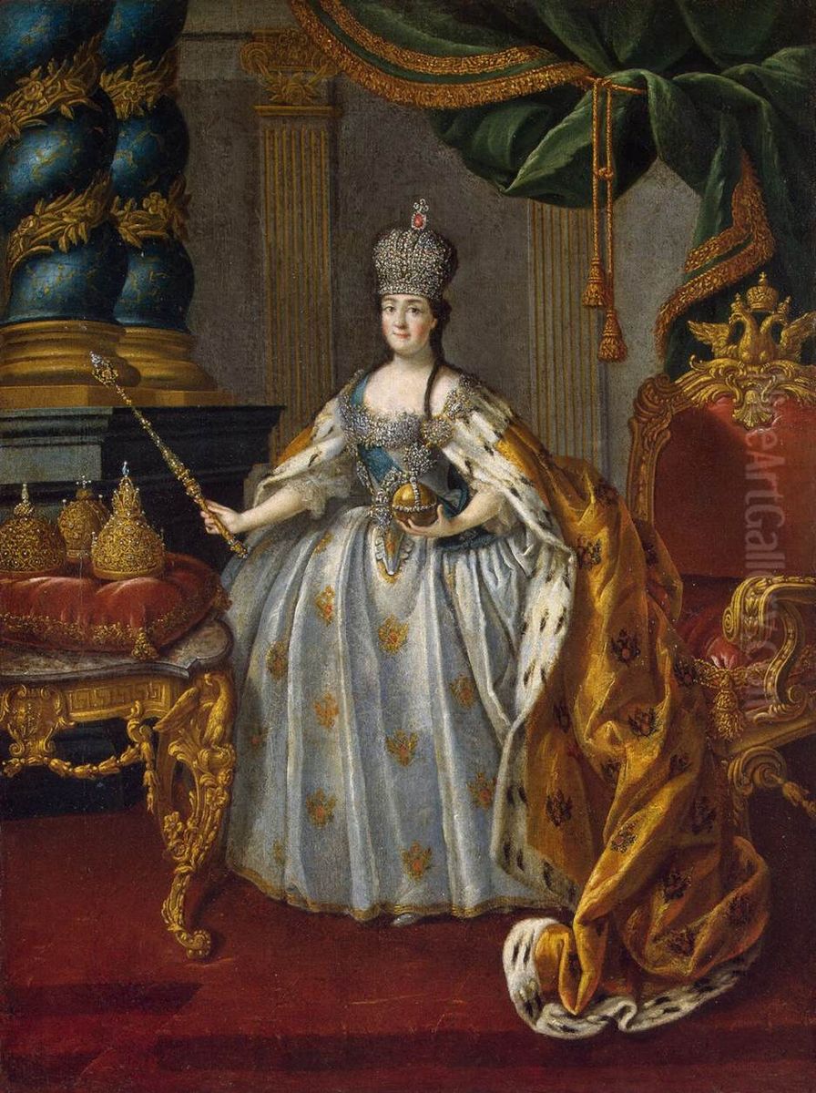 Portrait of Catherine II Oil Painting by Aleksey Antropov
