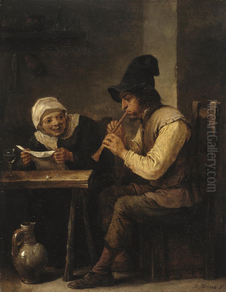 Duet Oil Painting by David Teniers the Younger