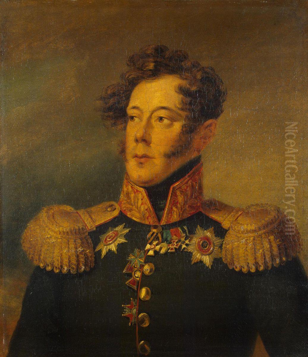 Portrait of Alexander I. Albrecht (1788-1828) Oil Painting by George Dawe