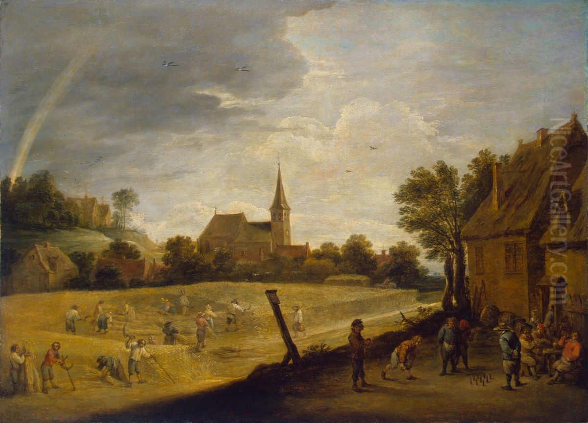Reaping Oil Painting by David Teniers the Younger