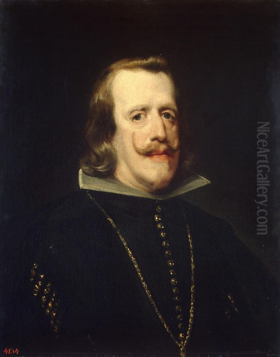 Portrait of Philip IV, King of Spain Oil Painting by Diego Rodriguez de Silva y Velazquez