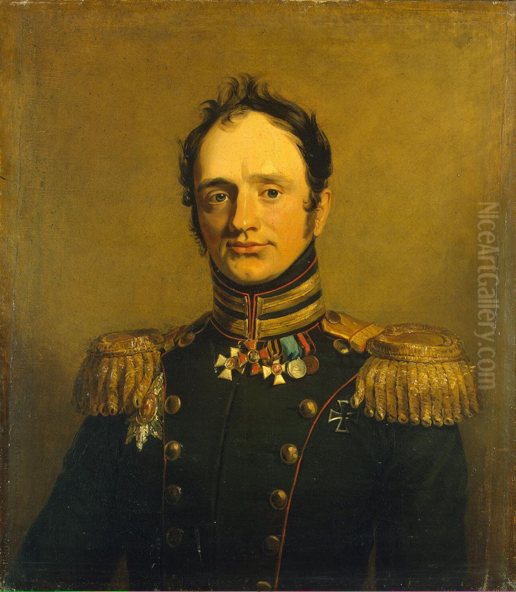 Portrait of Boris Kh. Richter (1782-1832) Oil Painting by George Dawe