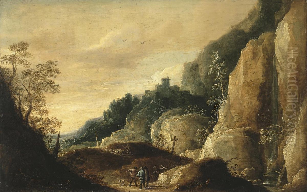 Mountainous Landscape Oil Painting by David Teniers the Younger
