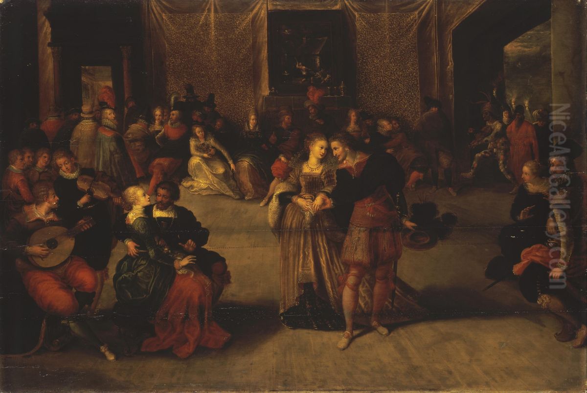 Bal Oil Painting by Frans Francken the Younger