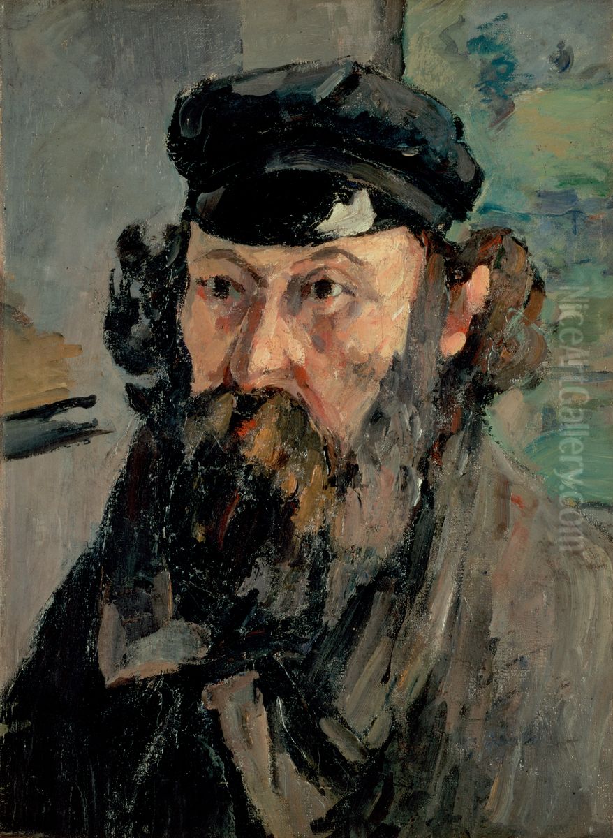 Portrait de l'artiste a la casquette Oil Painting by Paul Cezanne