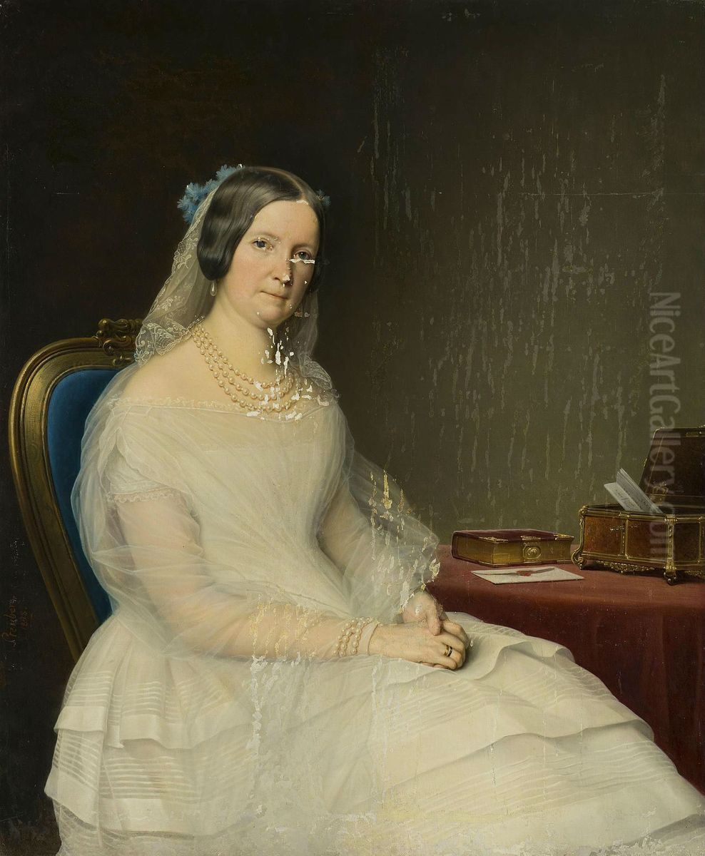 Portrait of Countess Yulia Stroganova Oil Painting by Charles de Steuben