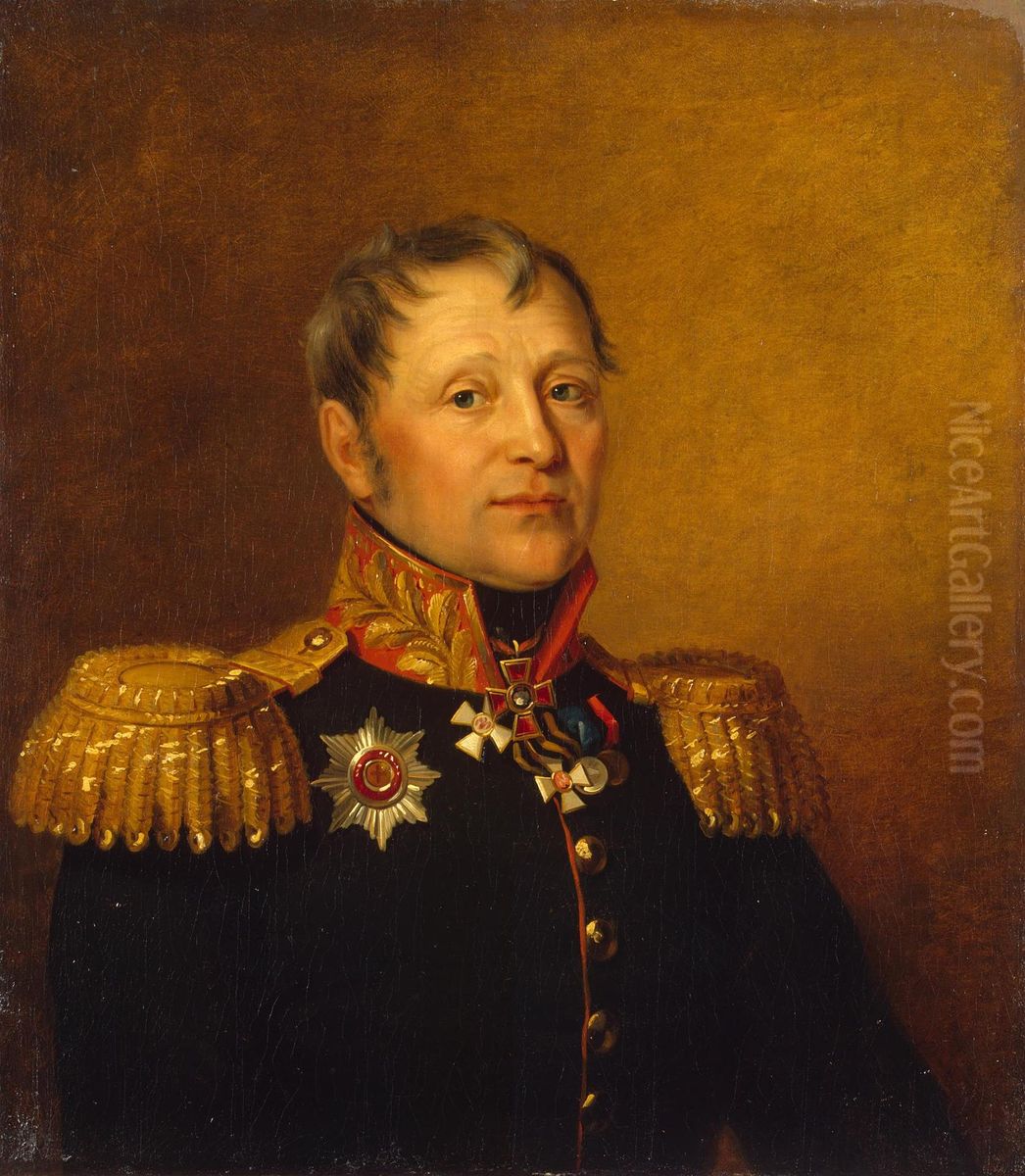Portrait of Nikolai F. Yemelyanov (1768-1829) Oil Painting by George Dawe