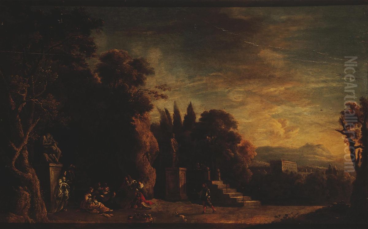 Concert in the Park Oil Painting by Gaspar de Witte