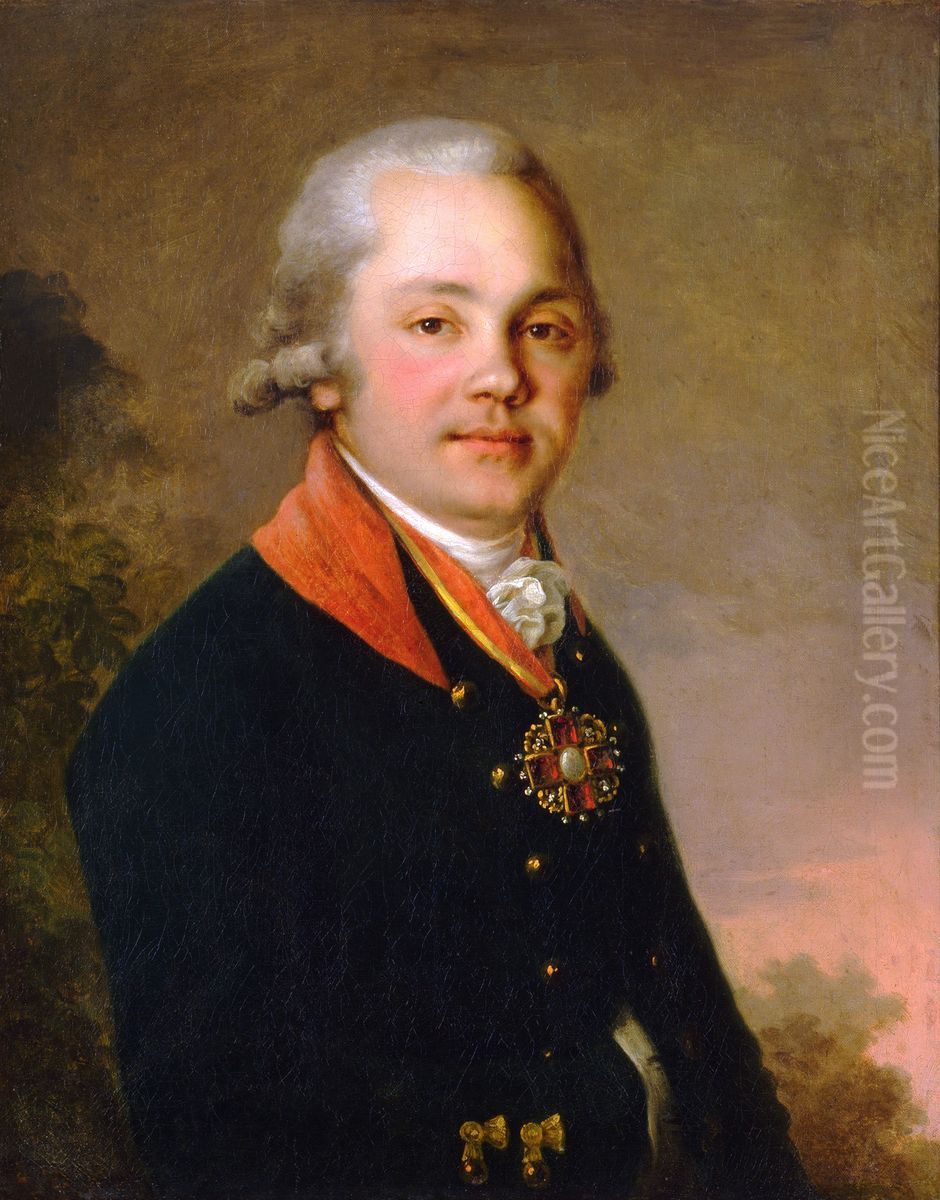 Portrait of A.D. Arsenyev Oil Painting by Vladimir Borovikovsky