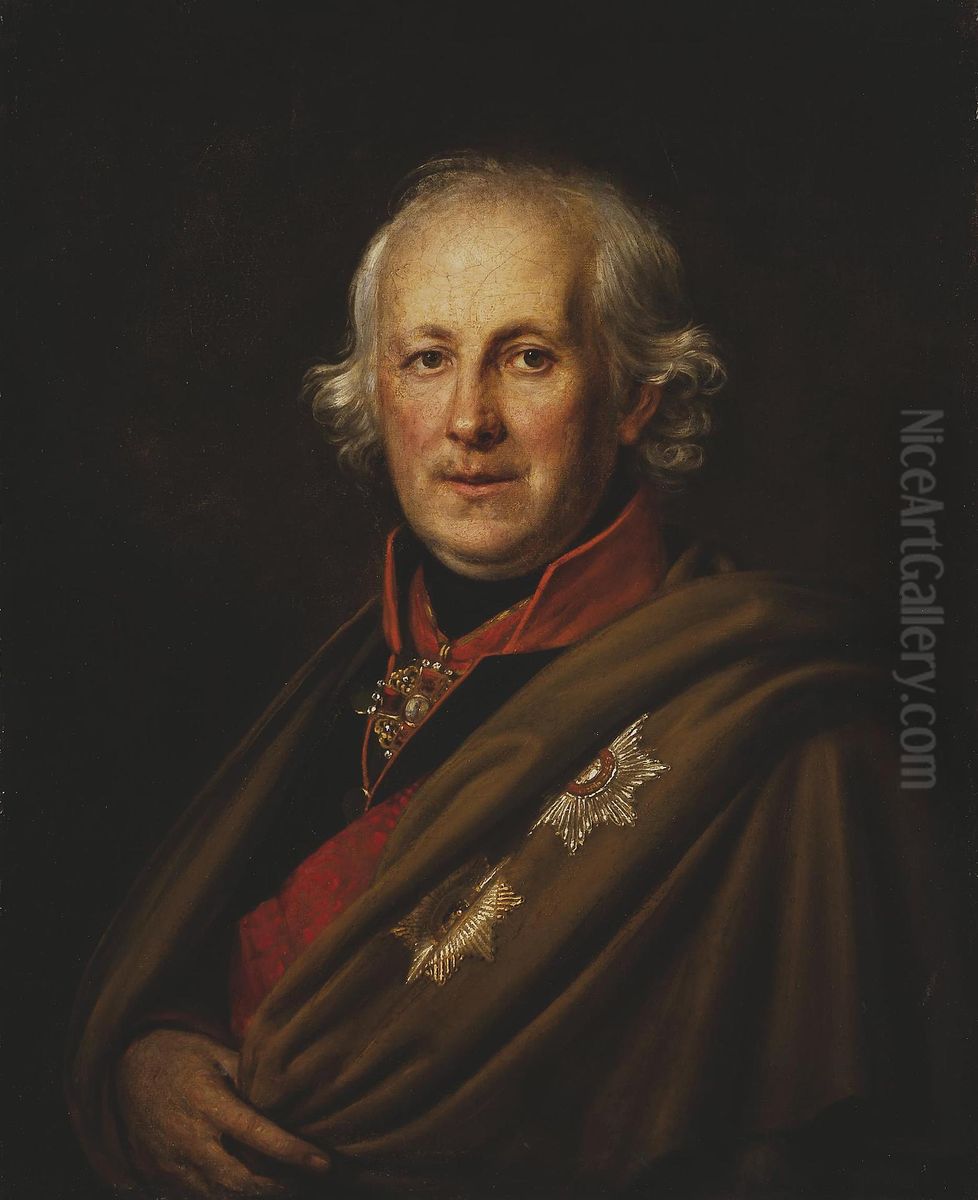 Portret admirala Nikolaa Semenovica Mordvinova Oil Painting by Alexander Varnek