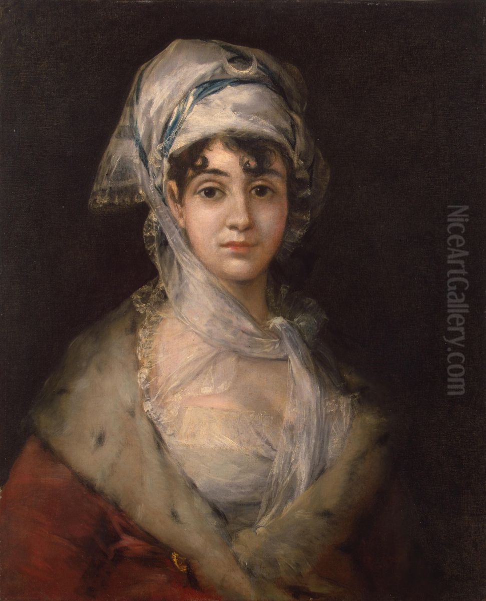 Retrato de la actriz Antonia Zarate Oil Painting by Francisco Goya Fuendetodos