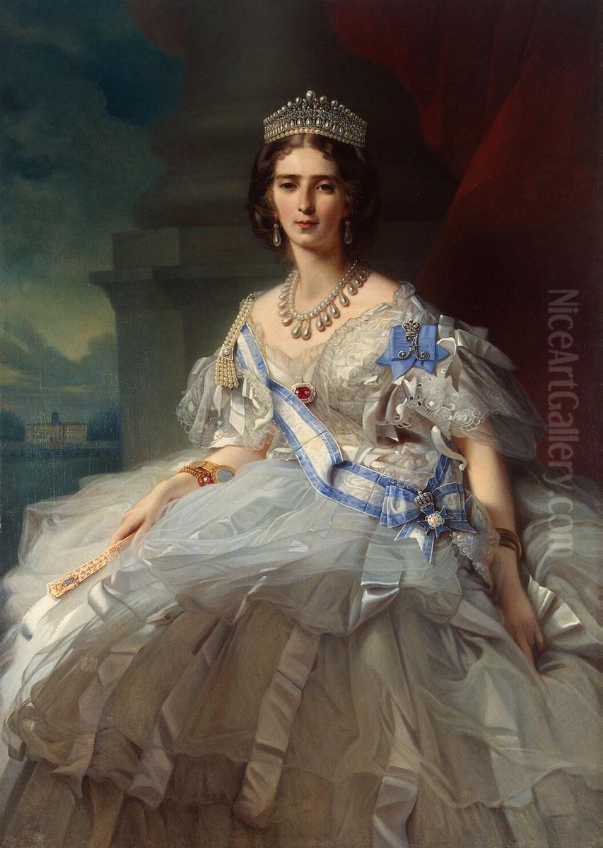 Portrait of Princess Tatyana A. Yusupova Oil Painting by Franz Xavier Winterhalter