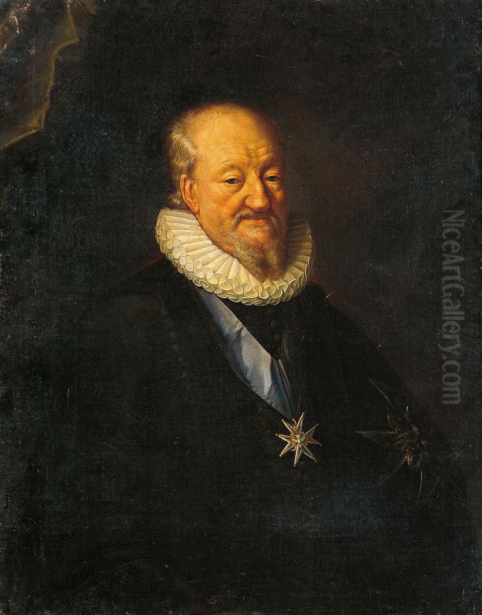 Portrait of Martin Ruze (copy) Oil Painting by Frans Pourbus the younger