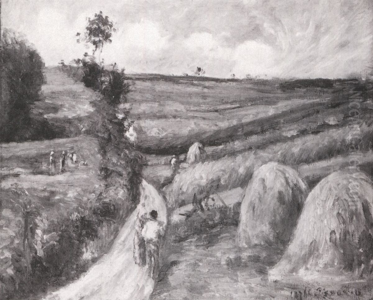 Chemin montant, environs de Pontoise Oil Painting by Camille Pissarro