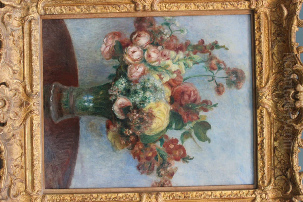 Flowers in a vase Oil Painting by Pierre Auguste Renoir