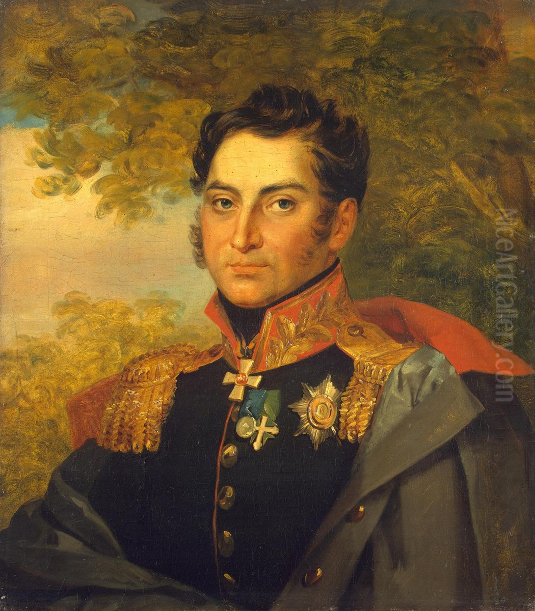Portrait of Nikolai V. Kretov (1773-1839) Oil Painting by George Dawe
