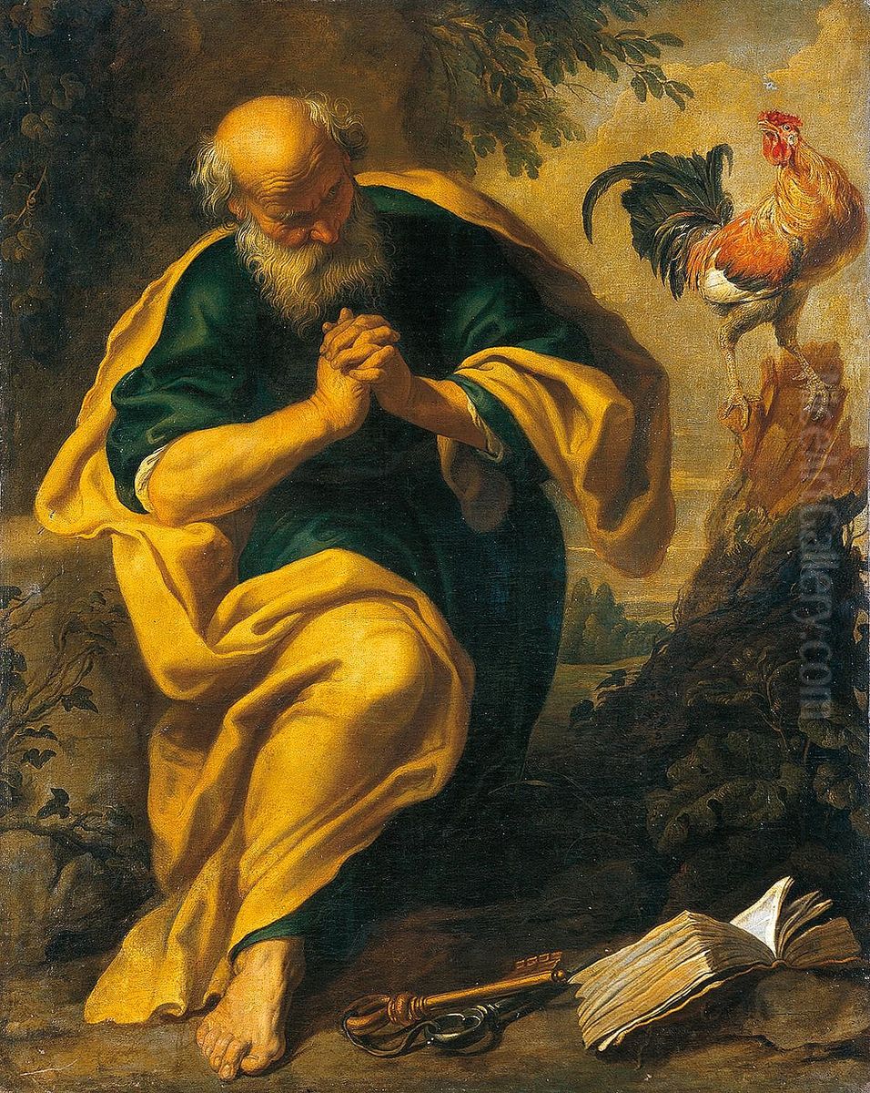 Repentance of St Peter Oil Painting by Gerard Seghers