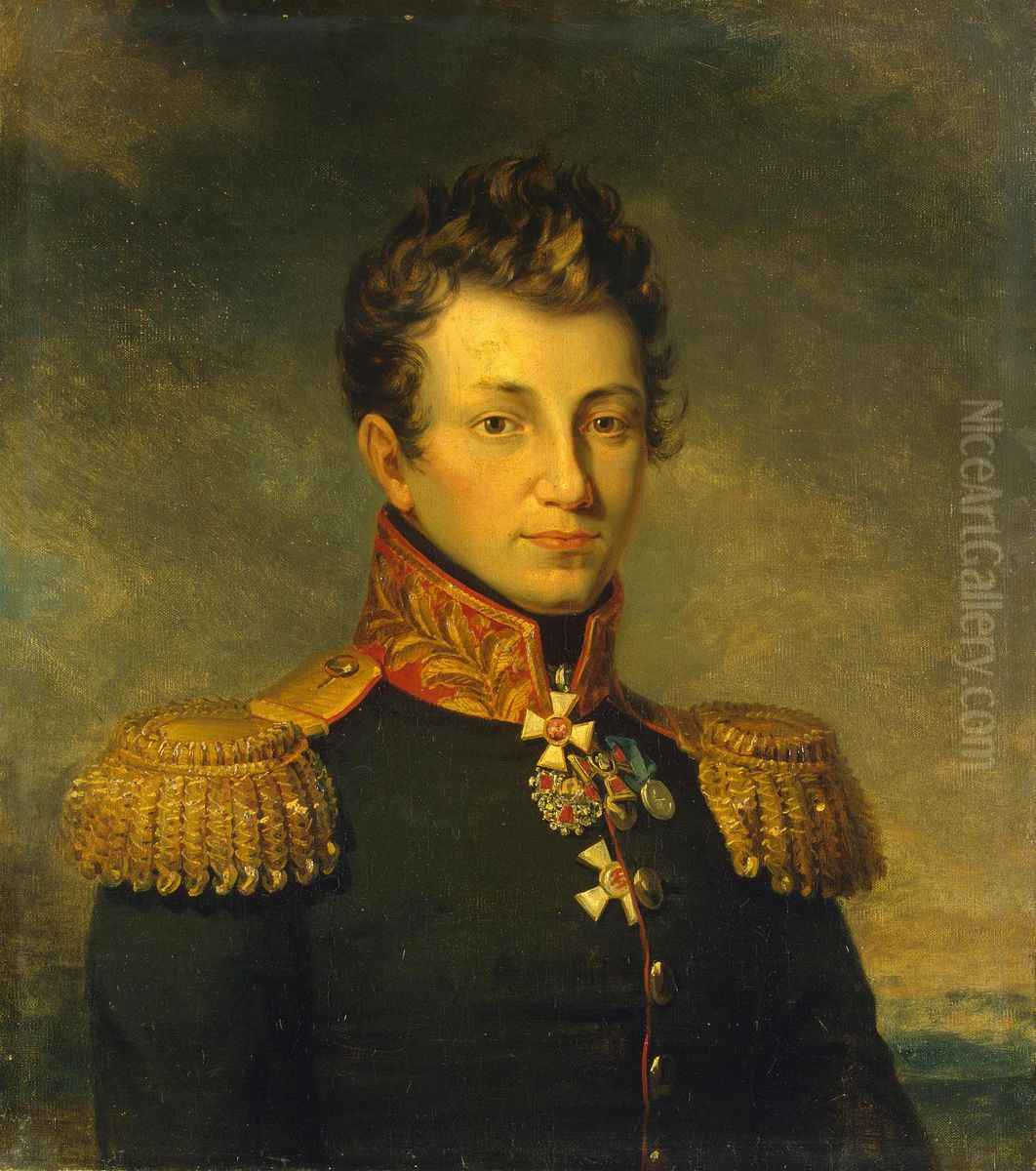 Portrait of Nikolai D. Myakinin (1787-1814) Oil Painting by George Dawe