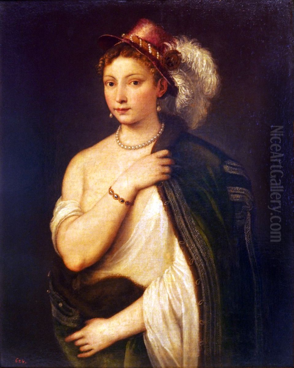 Girl in a Furs Oil Painting by Titian