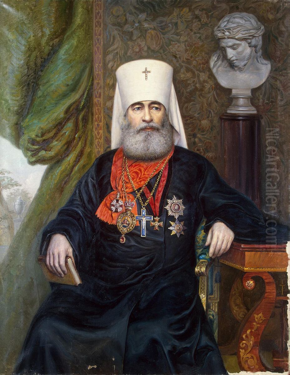 Portrait of Metropolitan Antonius Oil Painting by V stileKarelin, Andrej Andreevic