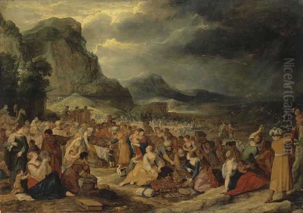 The Israelites after Crossing the Red Sea Oil Painting by Hans III Jordaens