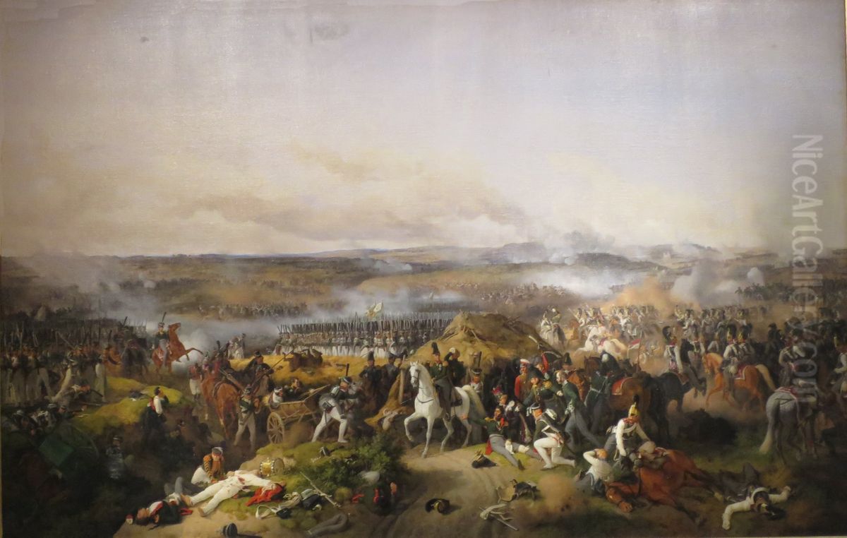 The Battle of Borodino Oil Painting by Peter von Hess