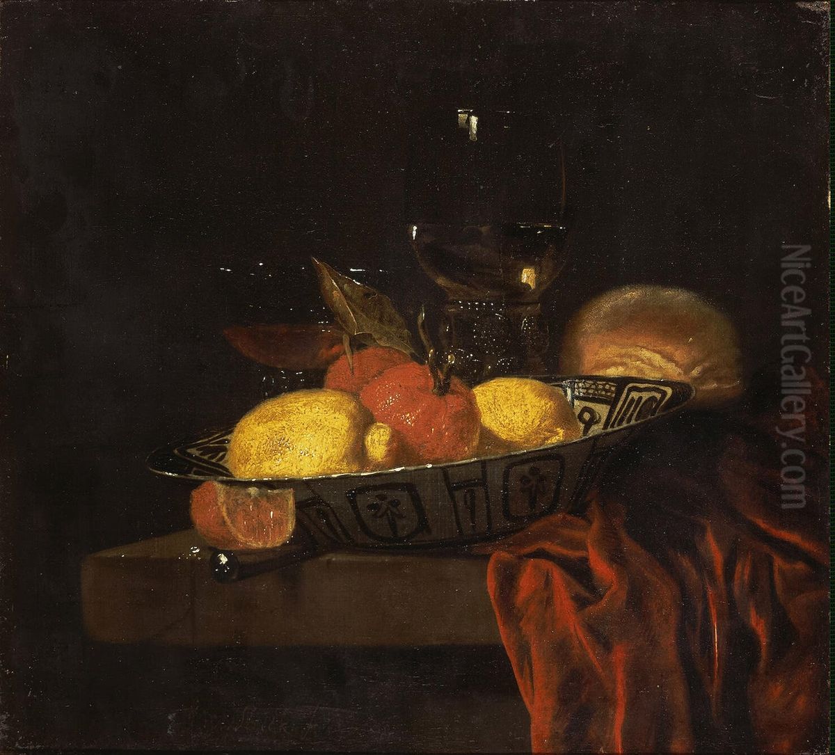 Snack Oil Painting by Juriaen van Streeck