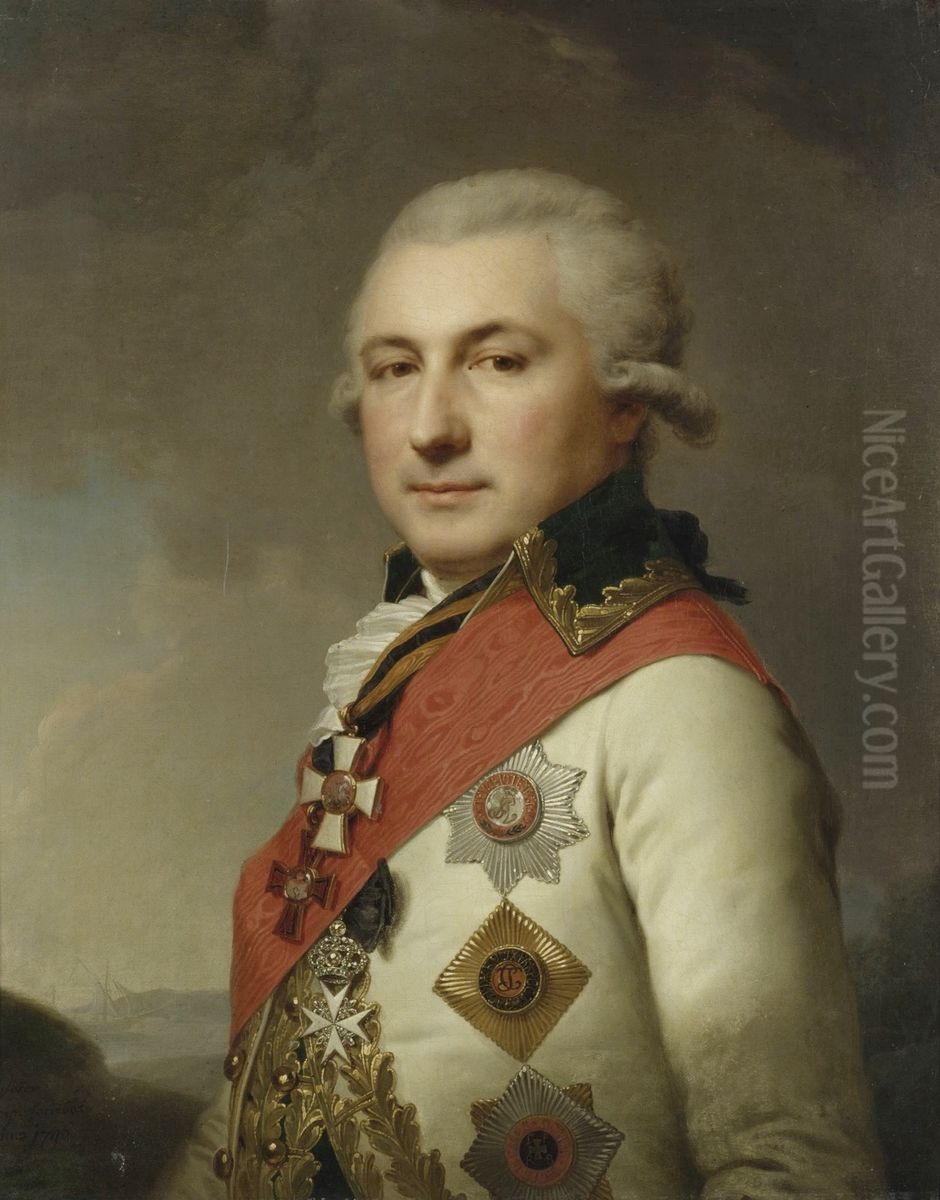 Portrait of Admiral Osip de Ribas Oil Painting by Johann Baptist von Lampi the Elder