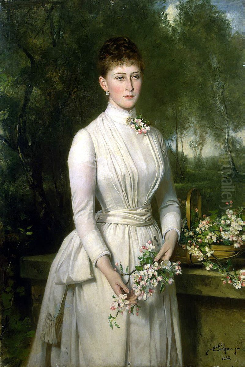 Portrait of Grand Duchess Elizaveta Fyodorovna Oil Painting by Carl Rudolph Sohn