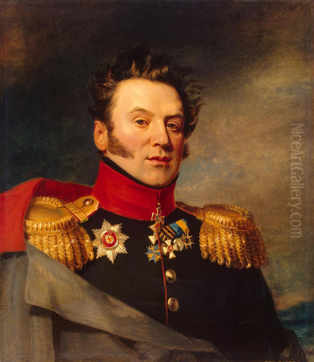 Portrait of Konstantin M. Poltoratsky (1782-1858) Oil Painting by George Dawe