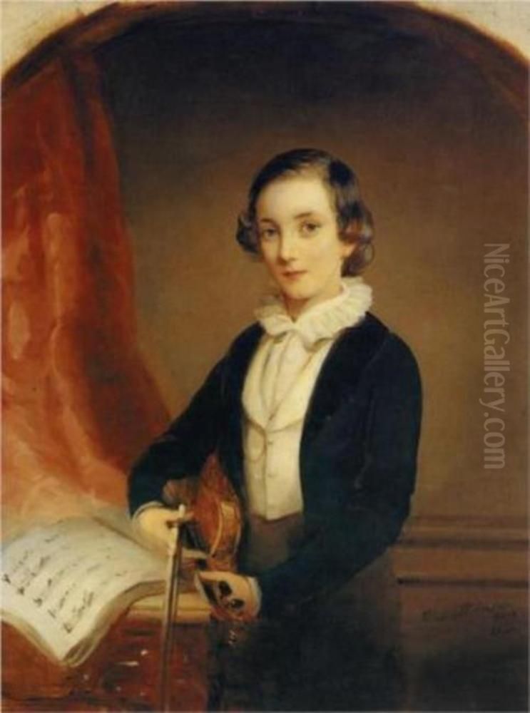 Portrait of Prince Nikolai B. Yusupov as a Teenager Oil Painting by Christina Robertson