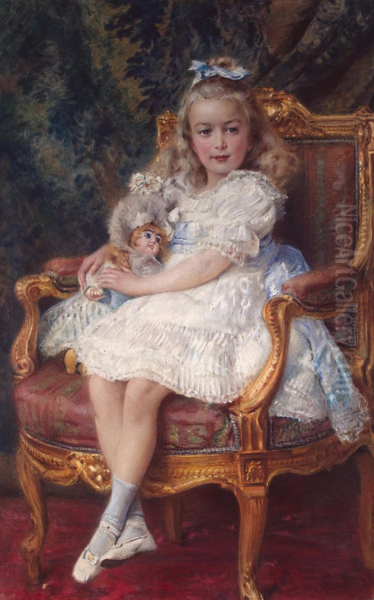 Portrait of Varvara Bibikova Oil Painting by Konstantin Makovsky