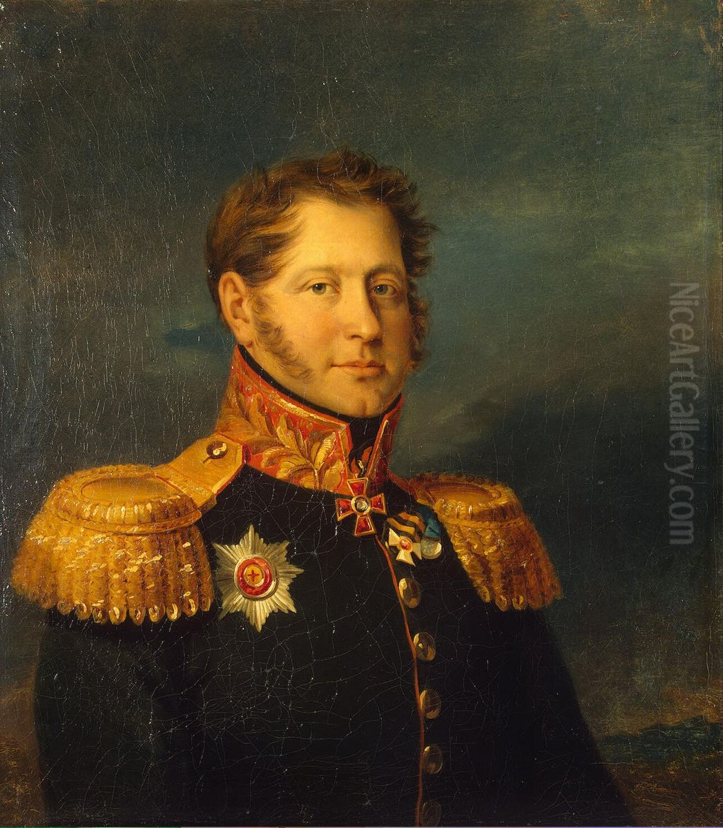Portrait of Alexander I. Gressor (1772-1822) Oil Painting by George Dawe