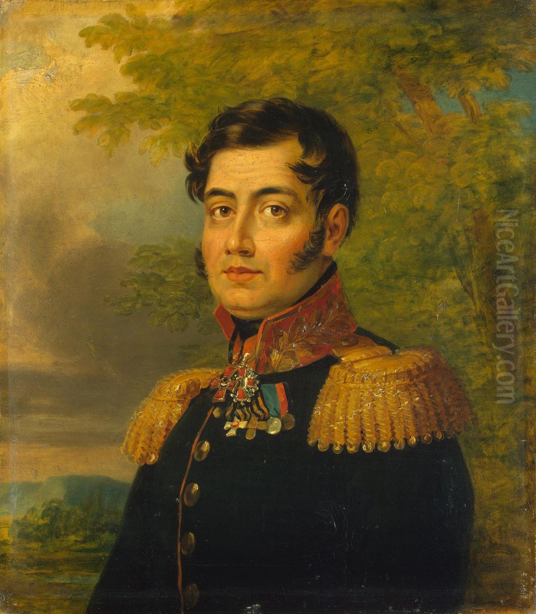 Portrait of Mikhail F. Naumov (1757-1823) Oil Painting by George Dawe