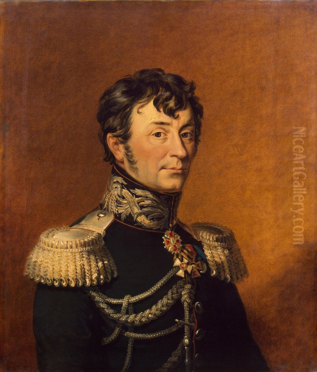 Portrait of Baron Karl Clodt von Jurgensburg (1765- 1823), russian general Oil Painting by George Dawe