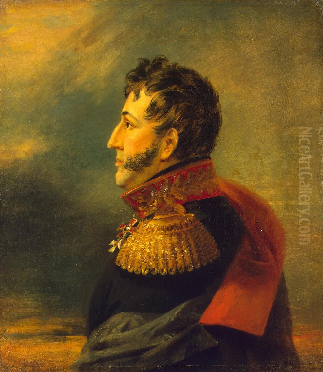 Portrait of Ivan T. Sazonov (1755-1823) (1st) Oil Painting by George Dawe