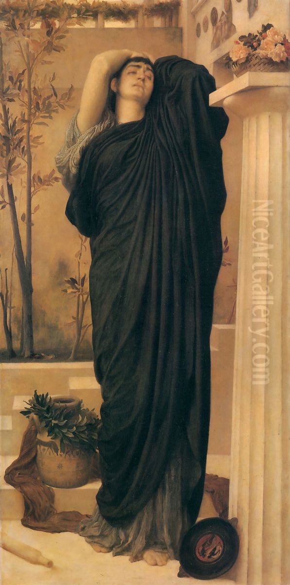Electra at the Tomb of Agamemnon Oil Painting by Lord Frederick Leighton